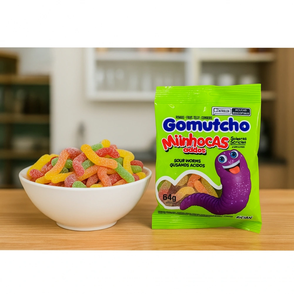 Caramelo Gomita Gusanos acidos