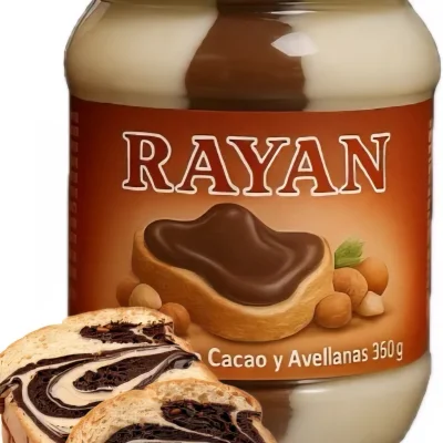 Crema de cacao con avellana y chocolate Blanco