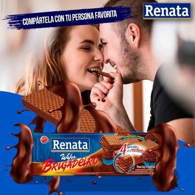 Wafer Brigadeiro sabor chocolate mousse 115 g Renata