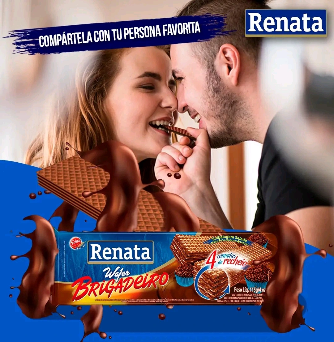 Wafer Brigadeiro sabor chocolate mousse 115 g Renata