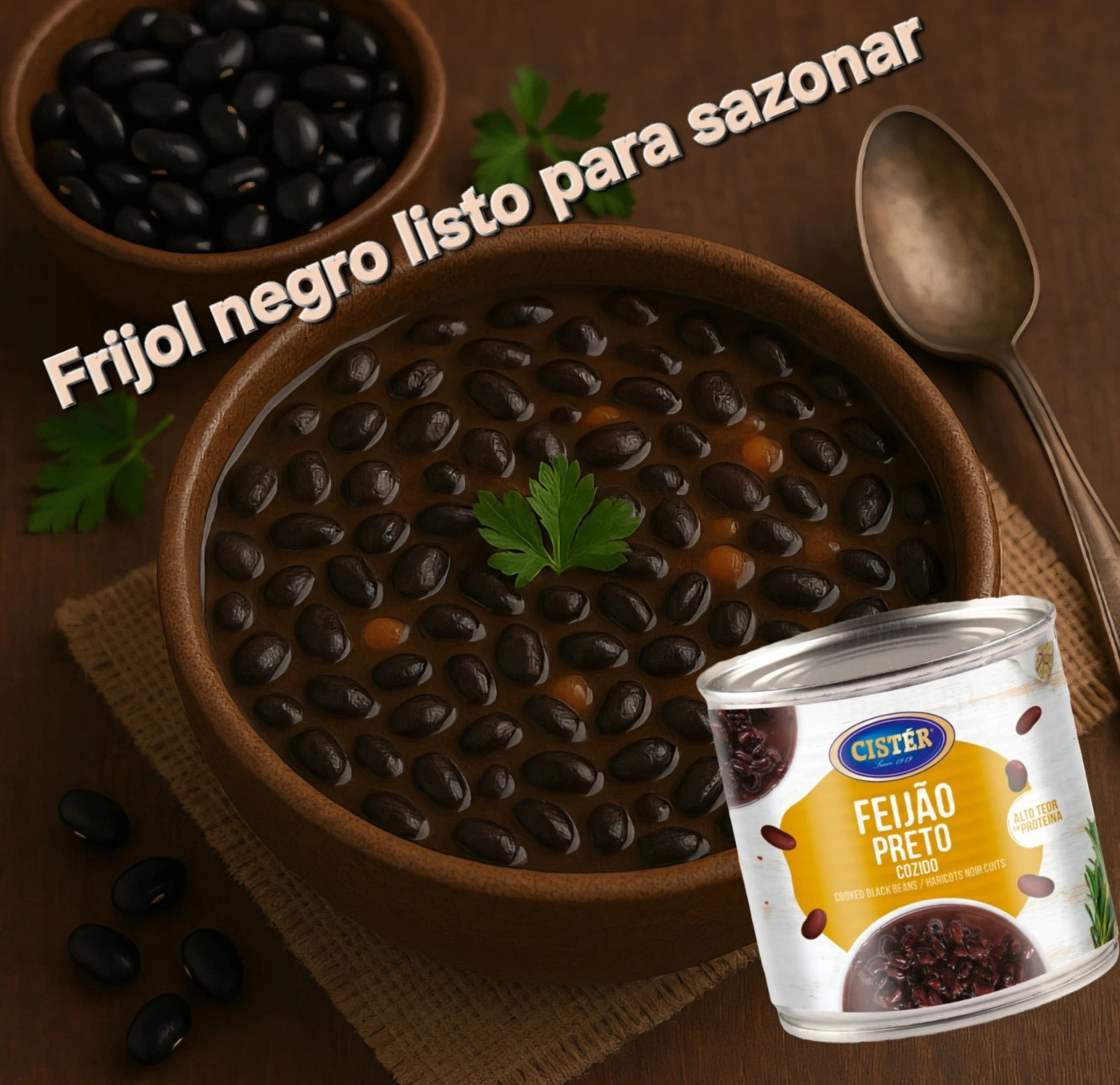 Frijol negro 420g en lata